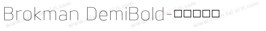 Brokman DemiBold字体转换